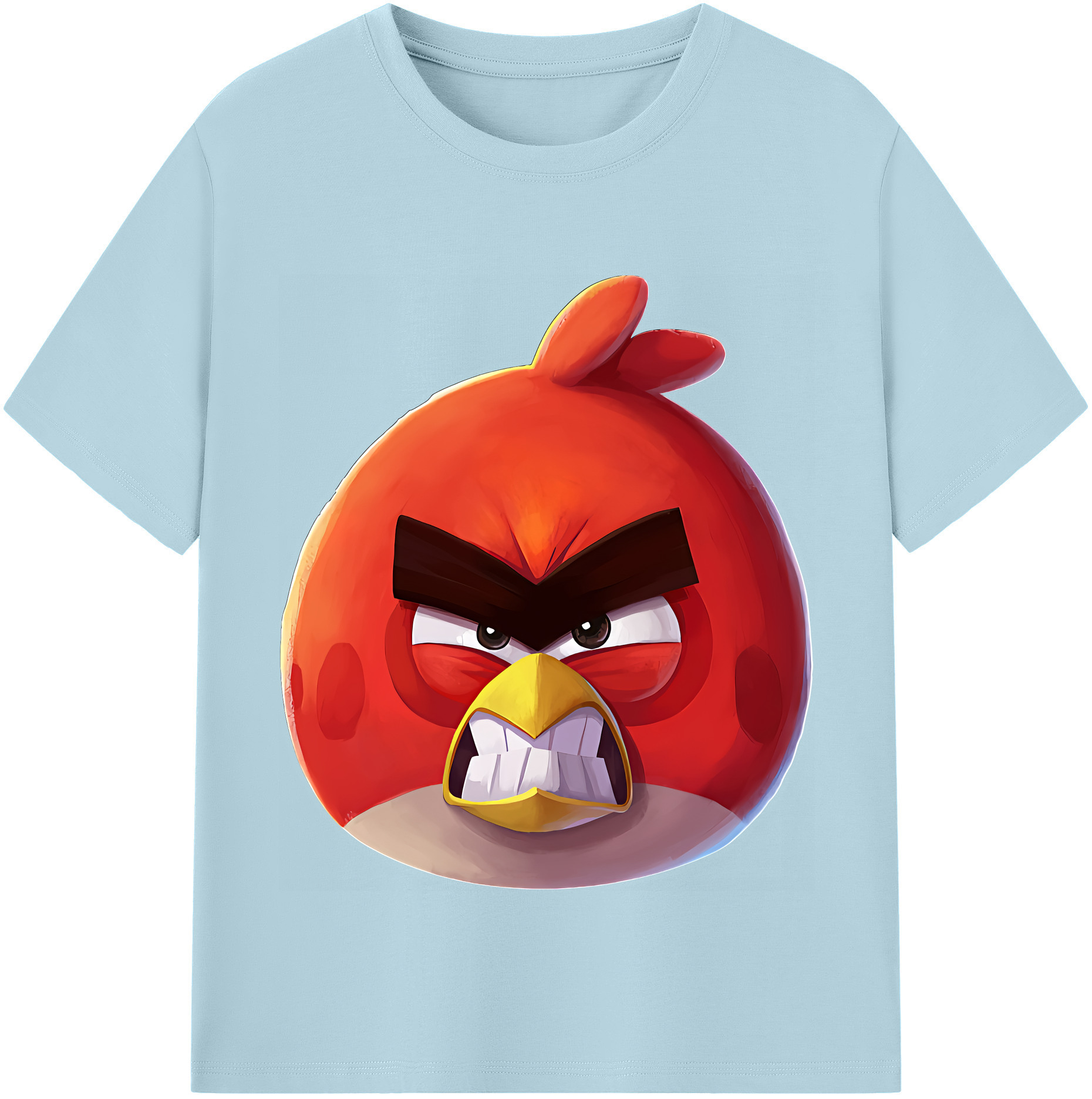 （画像用） Angry Birds アングリーバード 綿100％半袖Tシャツ（フロントプリント）